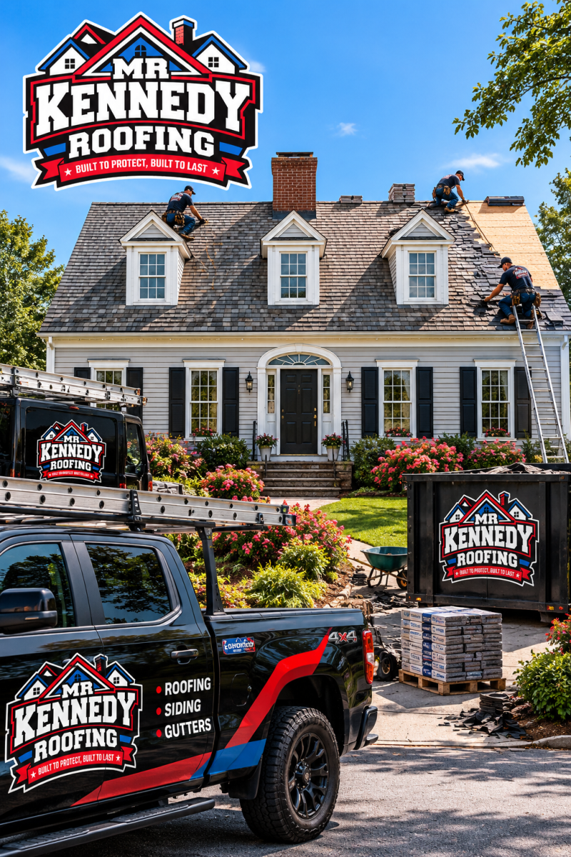 Roofing work in progress